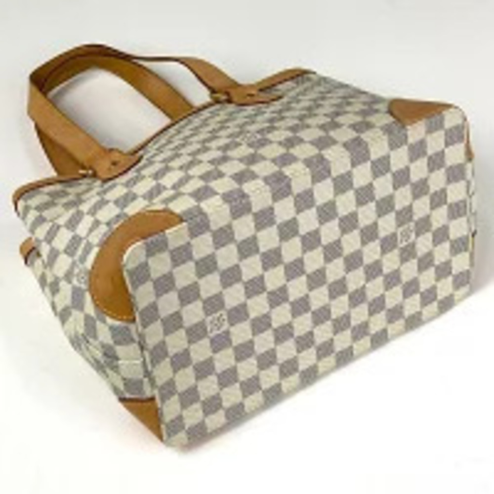 Louis Vuitton Hampstead Tote Azur White Bag Damier